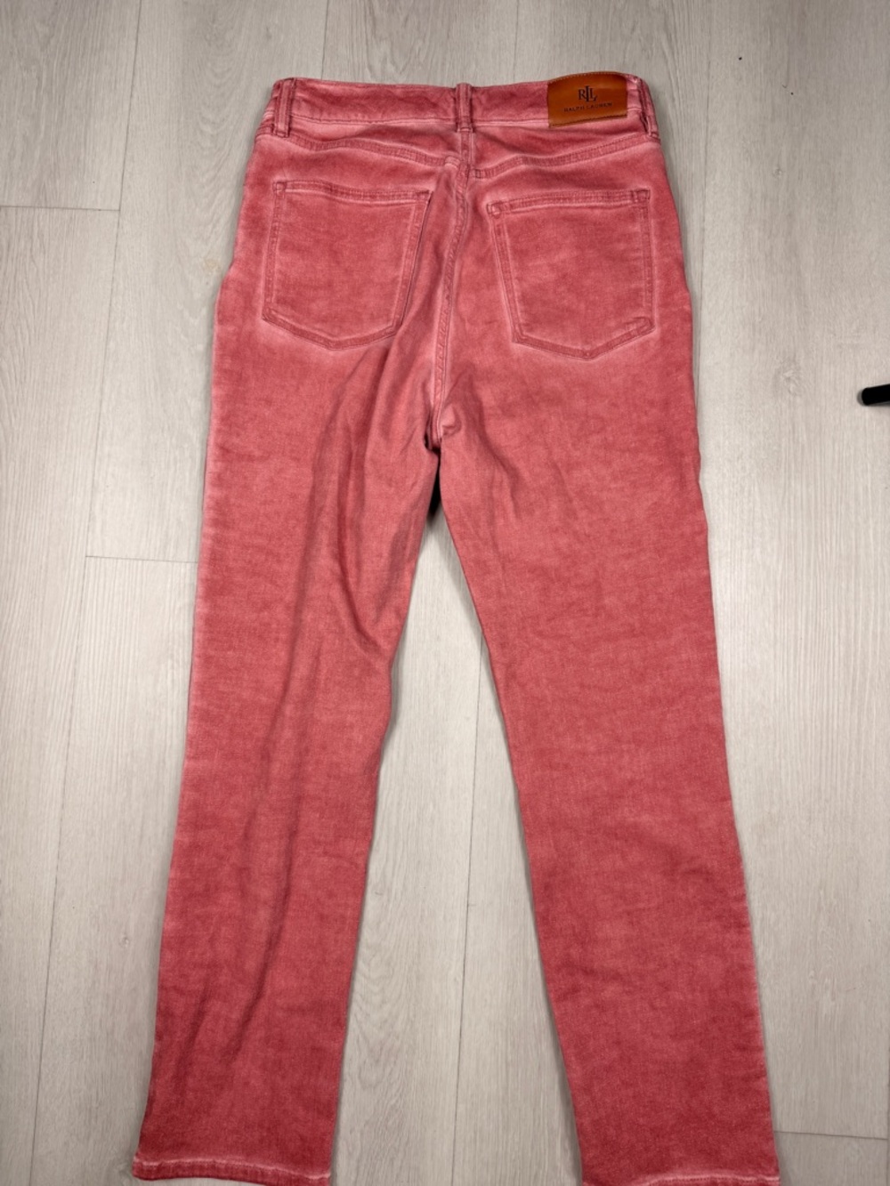 Lauren Ralph Lauren Pink Jeans Size 8 High Rise Straight Leg Stretch Denim - Picture 5 of 5
